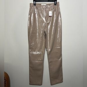 Abercrombie & Fitch 90s Straight Ultra High Rise Vegan Leather Pants